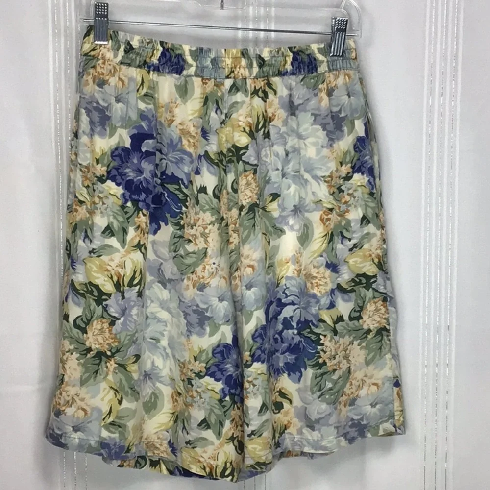 VTG Shorts A/M Sport A-Line Floral Print with Pockets Sz.L - Picture 4 of 9